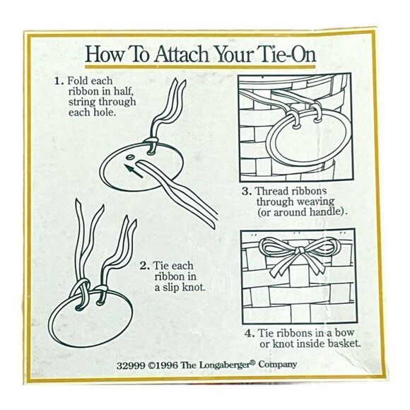 LONGABERGER MAPLE LEAF TIE-ON - ITEM 32999 New In The Box Fall Autumn Basket - Picture 5 of 5